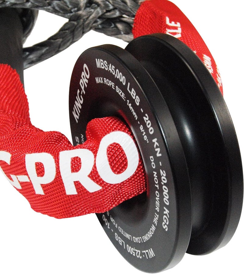 KING-PRO Snatch Recovery Ring, 45000 lbs Winch Snatch Block Pulley Towing Ring, for ATV UTV SUV Truck Off-Road Vehicle Towing Soft Shackle Recovery（Black） - Image 5